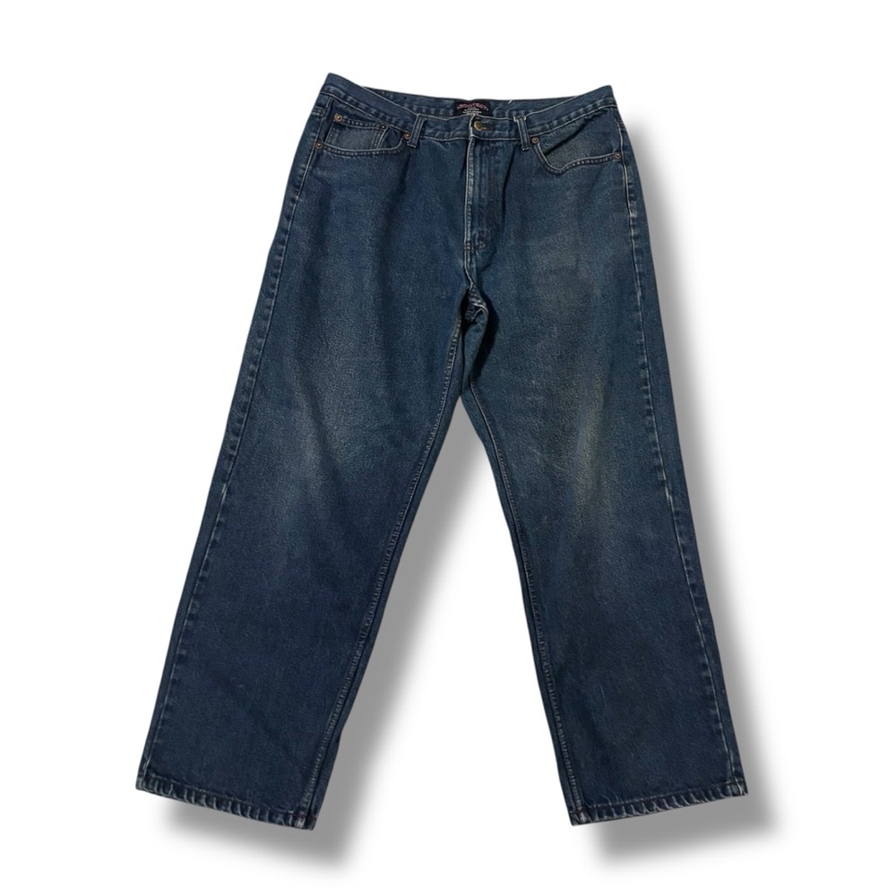 Vintage Architect Men Blue Relaxed Jeans Size 38 Classic Style